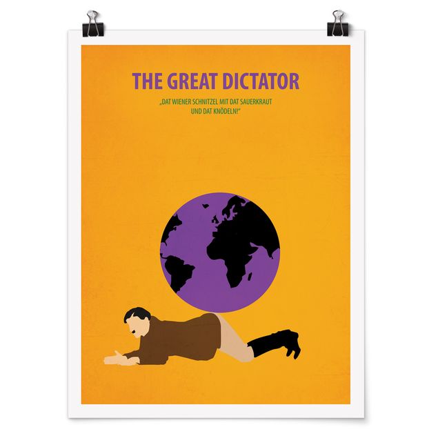 Wandbilder Filmposter The great dictator