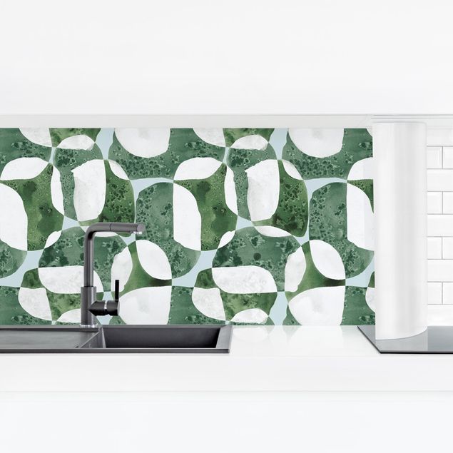 Wandpaneele Küche Lebende Steine Muster in Grün