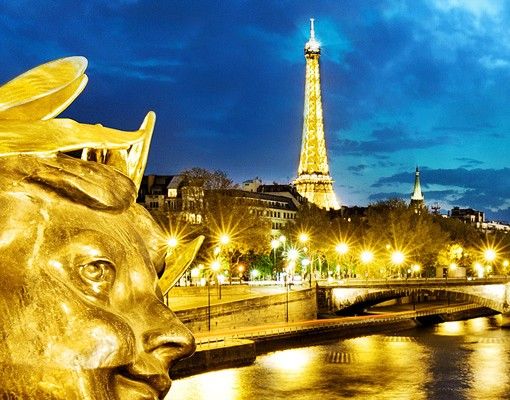 Fliesenfolie Goldenes Paris