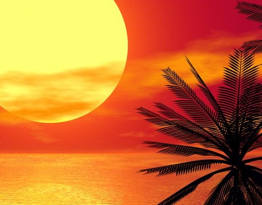 Fliesenbilder kaufen Karibischer Sonnenuntergang