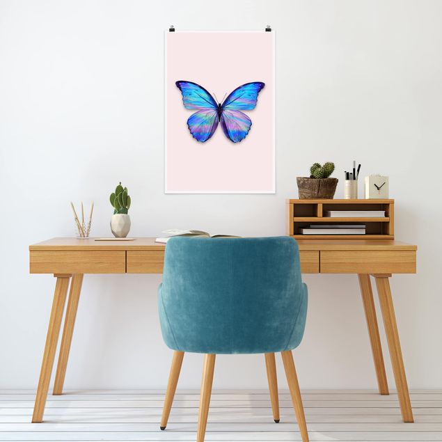 Moderne Poster Holografischer Schmetterling