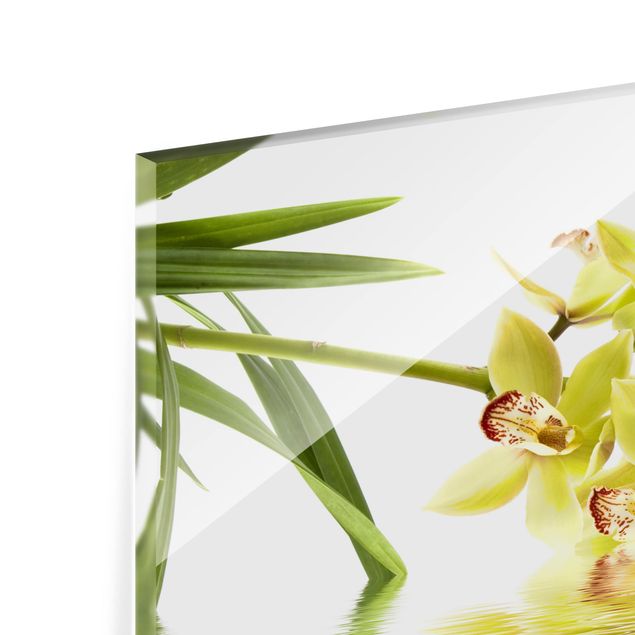 Glas Spritzschutz - Elegant Orchid Waters - Querformat - 4:3