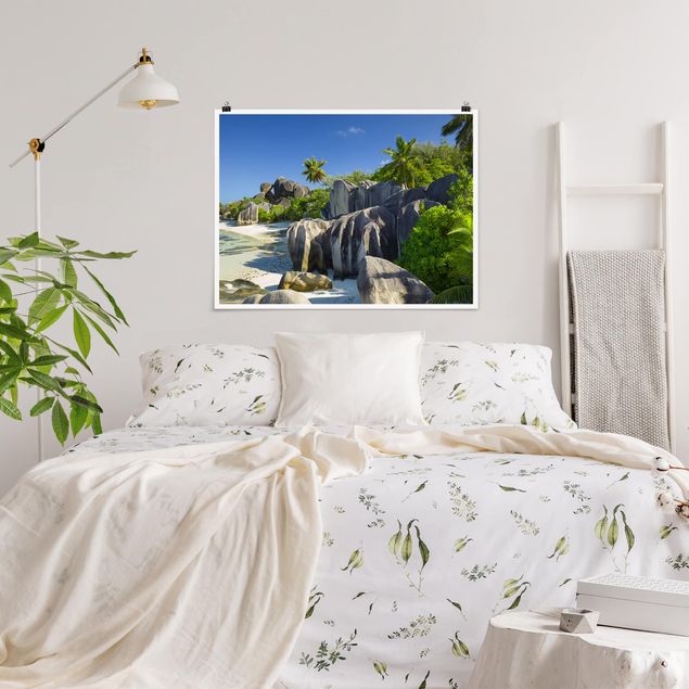 Landschaft Poster kaufen Traumstrand Seychellen