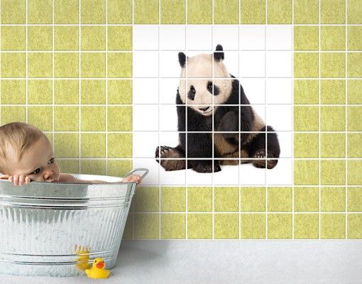 Fliesenaufkleber Tiere Panda Tatzen