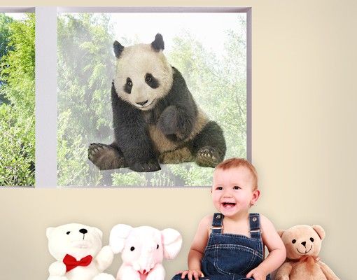 Fensterbilder Tiere Panda Tatzen