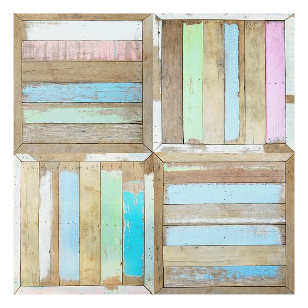 Glas Spritzschutz - Rustic Timber - Quadrat - 1:1