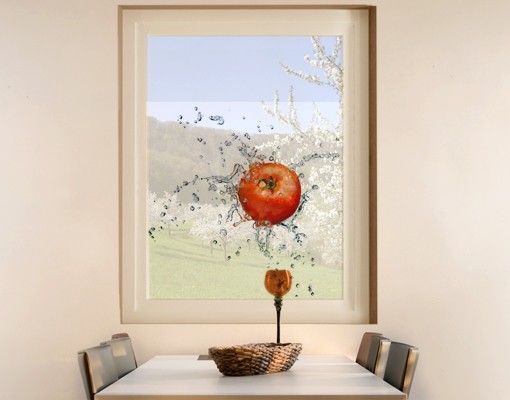 Fensterfolie - Sichtschutz Fenster Frische Tomate - Fensterbilder