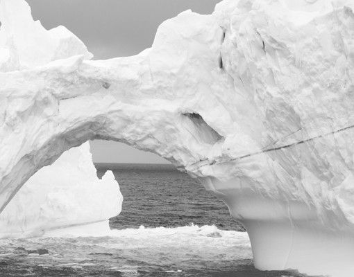 Fliesenfolie Schwarz Weiß Antarktischer Eisberg II