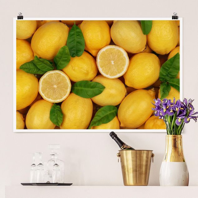 XXL Poster Saftige Zitronen