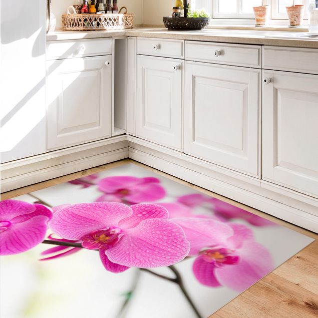 Moderne Teppiche Nahaufnahme Orchidee