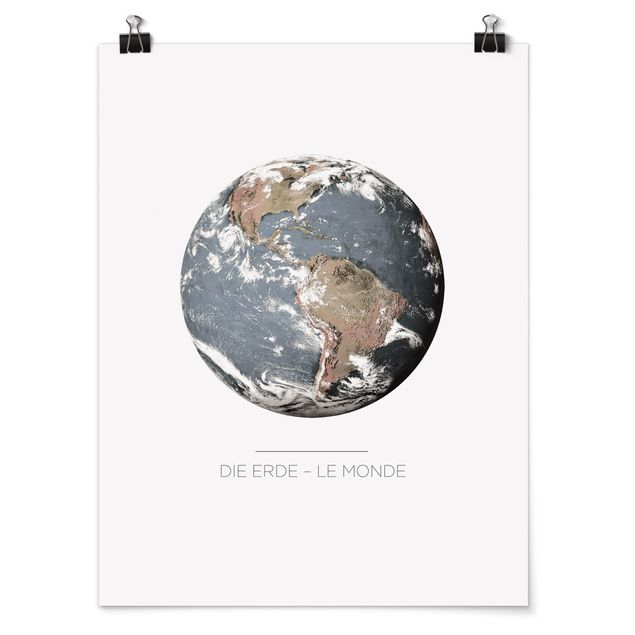 Poster - Le Monde - Die Erde - Hochformat 3:4
