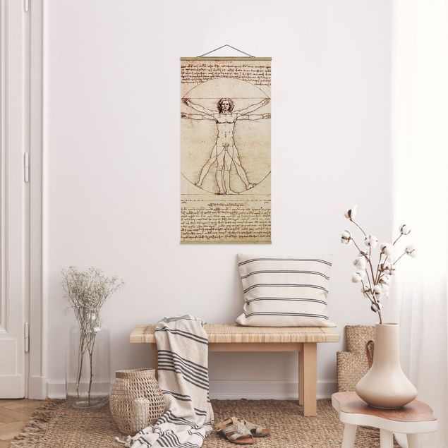 Stoffbilder mit Posterleisten Da Vinci