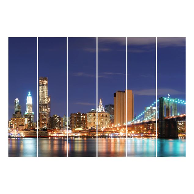 Schiebegardinen Set - Manhattan in New York City - Flächenvorhänge