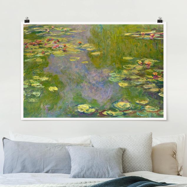 Poster - Claude Monet - Grüne Seerosen - Querformat 2:3