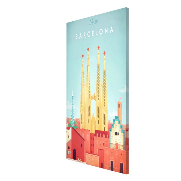 Magnettafel Design Reiseposter - Barcelona