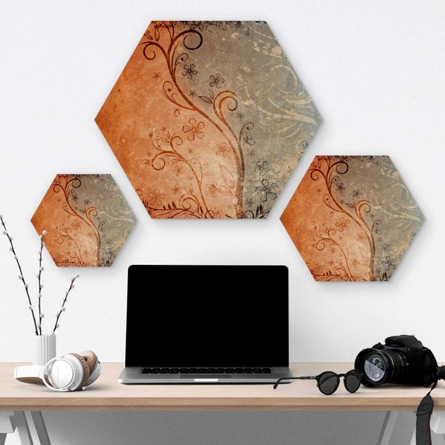 Hexagon Bild Holz - Dignity