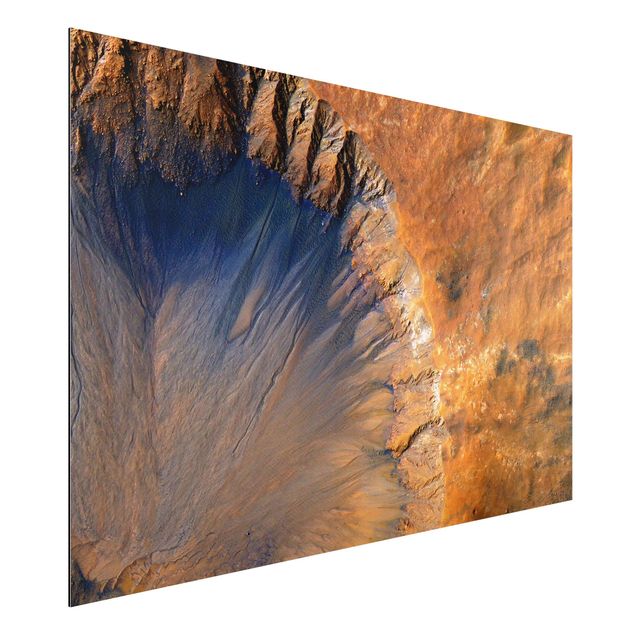 Alu-Dibond - NASA Fotografie Marskrater - Hochformat