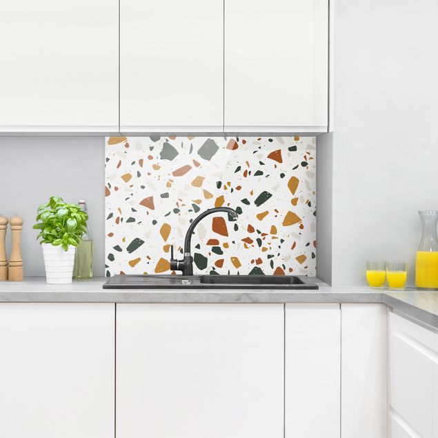 Spritzschutz Küche Detailliertes Terrazzo Muster Livorno
