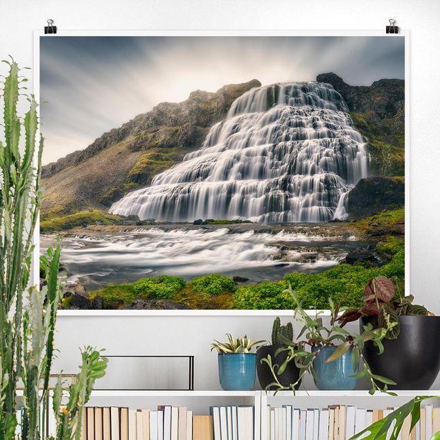 Riesenposter XXL Dynjandi Wasserfall