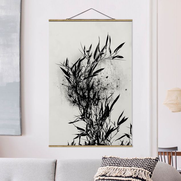 Kubistika Bilder Grafische Pflanzenwelt - Schwarzer Bambus