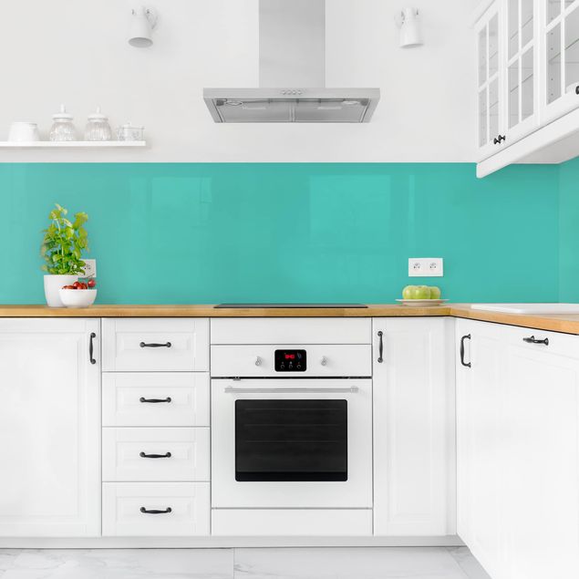 Küchenrückwand mit Unifarben Motiv als Fliesenersatz und Spritzschutz