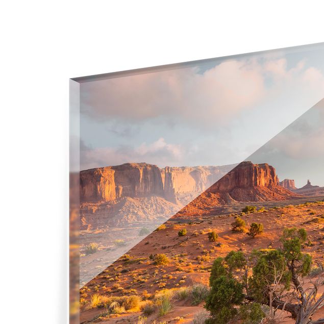 Glas Spritzschutz - Monument Valley Navajo Tribal Park Arizona - Querformat - 4:3