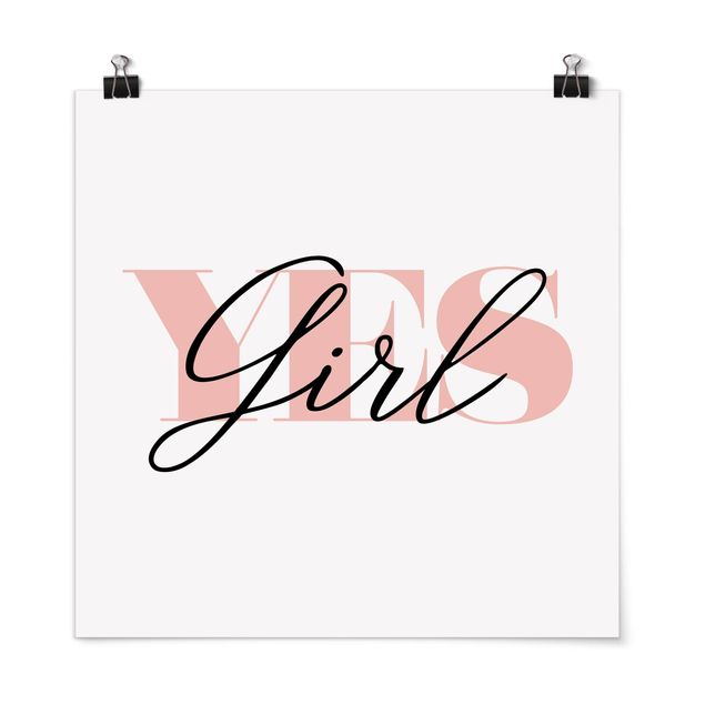 Poster - YES Girl - Quadrat 1:1