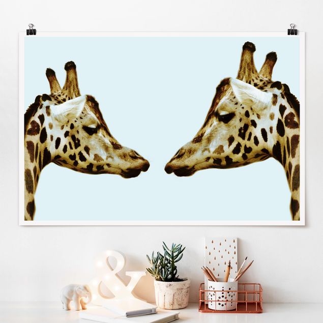 Poster - Giraffes in Love - Querformat 2:3