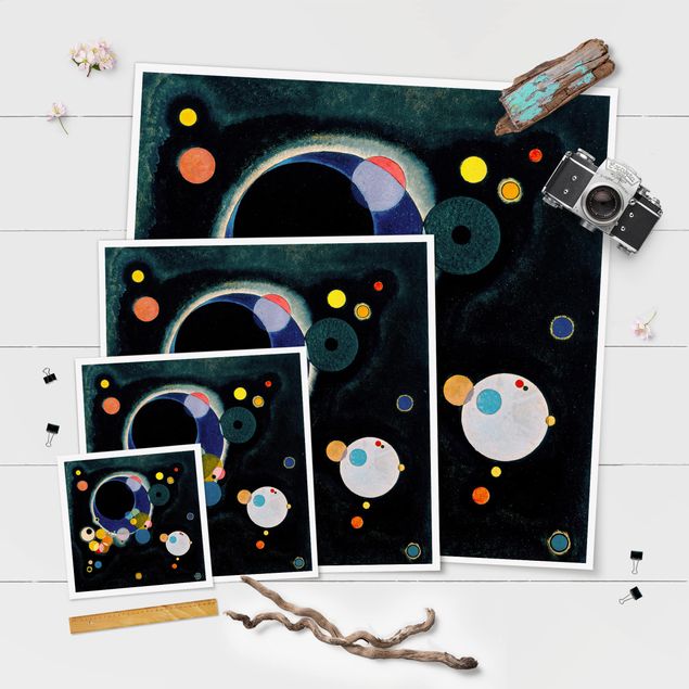 Poster bestellen Wassily Kandinsky - Skizze Kreise