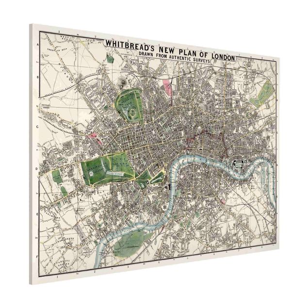 Magnettafeln Syklines Vintage Stadtplan London