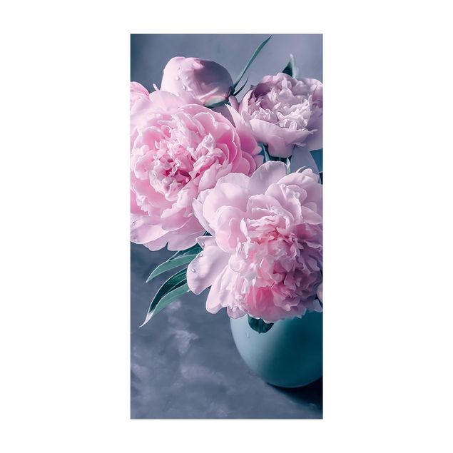 teppich mit blumenmuster Vase mit Rosa Pfingstrosen Shabby