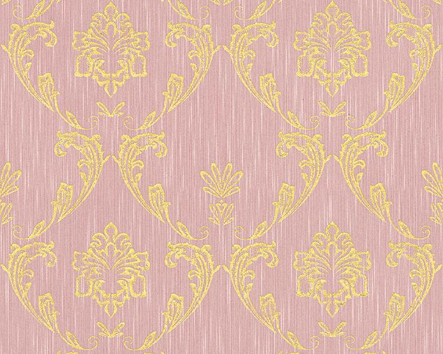 Muster Tapete Architects Paper Metallic Silk in Rosa Metallic - 306585