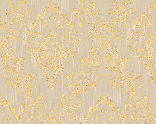 Tapeten mit Muster Architects Paper Metallic Silk in Beige Metallic - 306592