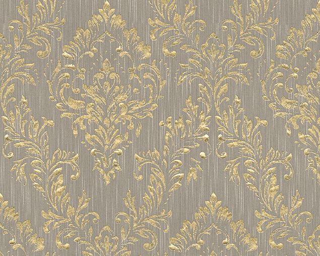 Tapeten mit Muster Architects Paper Metallic Silk in Beige Metallic - 306593