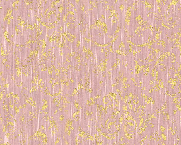 Muster Tapete Architects Paper Metallic Silk in Rosa Metallic - 306604