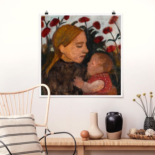 Moderne Poster Paula Modersohn-Becker - Junge Frau mit Kind
