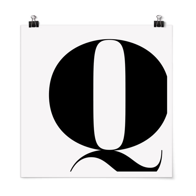 Poster - Antiqua Letter Q - Quadrat 1:1