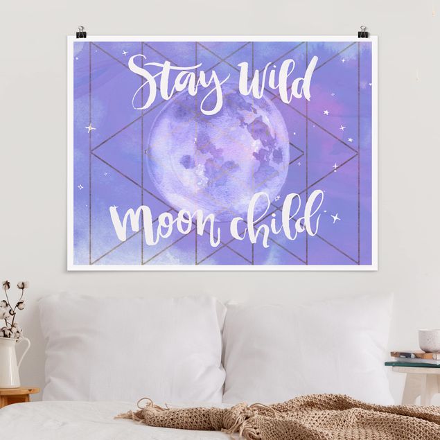 Wand Poster XXL Mond-Kind - Stay wild