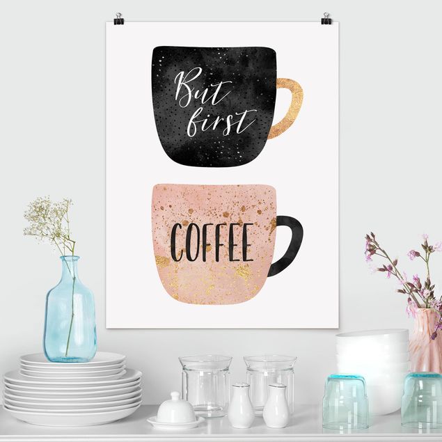 Poster - But First, Coffee - Hochformat 4:3