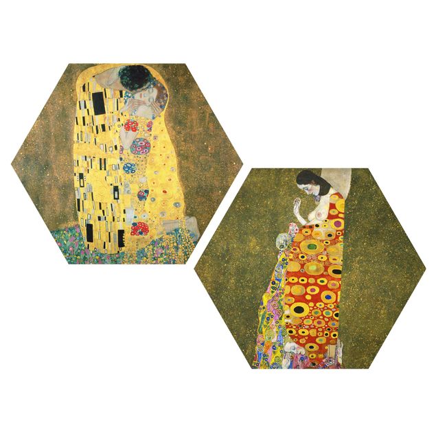 Bilder Gustav Klimt - Kuss und Hoffnung
