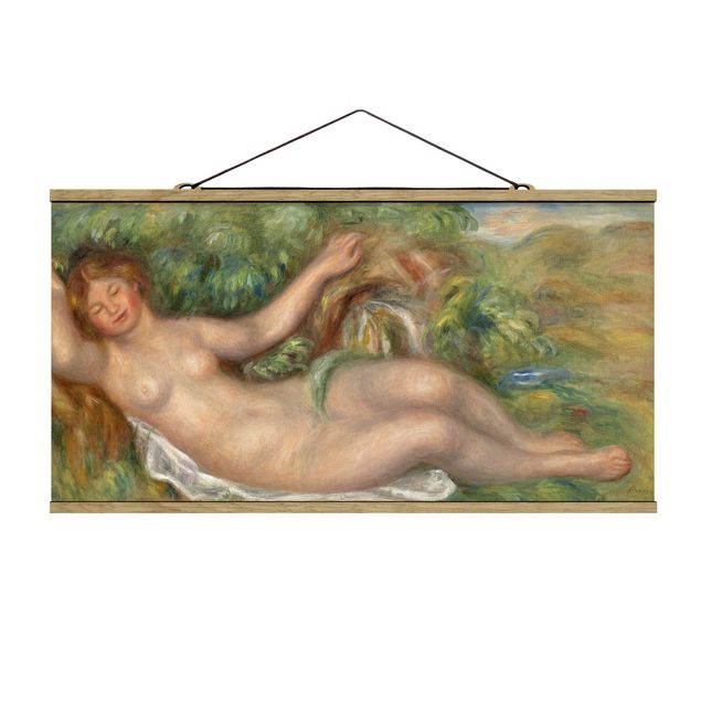 Stoffbilder mit Posterleisten Auguste Renoir - Die Quelle