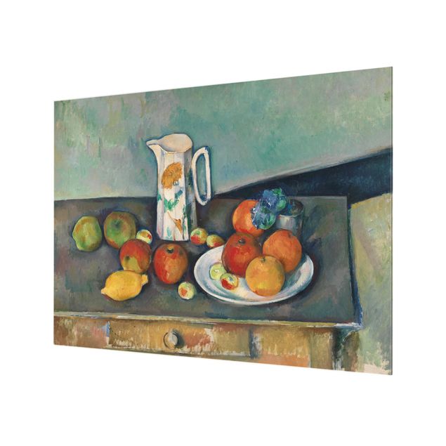Glas Spritzschutz - Paul Cézanne - Stillleben Milchkrug - Querformat - 4:3