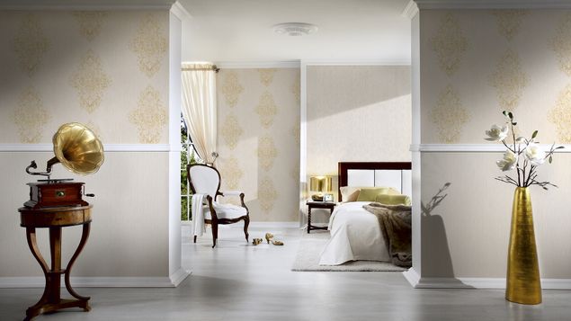 Architects Paper Mustertapete Luxury wallpaper in Beige, Metallic
