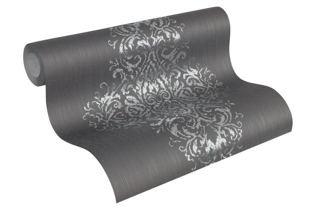 Architects Paper Mustertapete Luxury wallpaper in Grau, Metallic