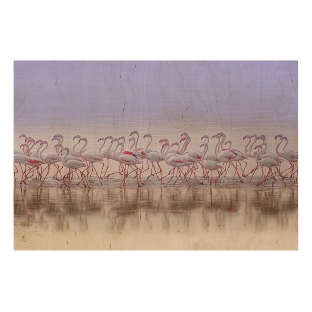 maritime Holzbilder Flamingo Party