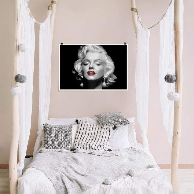 Vintage Poster Marilyn mit roten Lippen