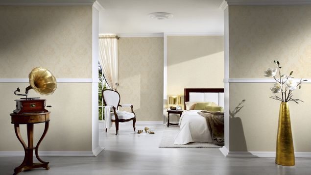 Tapeten Architects Paper Luxury wallpaper in Creme Metallic - 324233