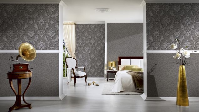 Tapeten Architects Paper Luxury wallpaper in Grau Metallic - 324234