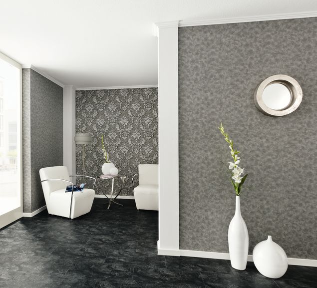 selbstklebende Tapete Architects Paper Luxury wallpaper in Grau Metallic - 324234