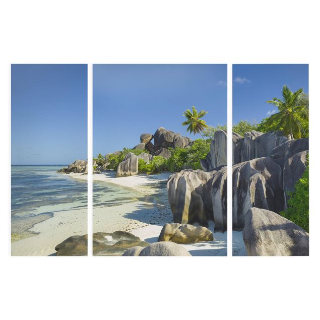 Wandbilder Traumstrand Seychellen